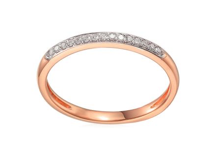 Brillant Ring aus Roségold 0,070 ct