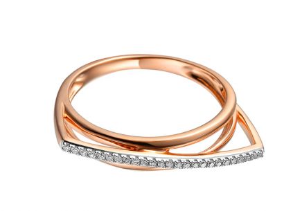 Ring aus Roségold mit Diamanten 0,060 ct Camie - IZBR577R